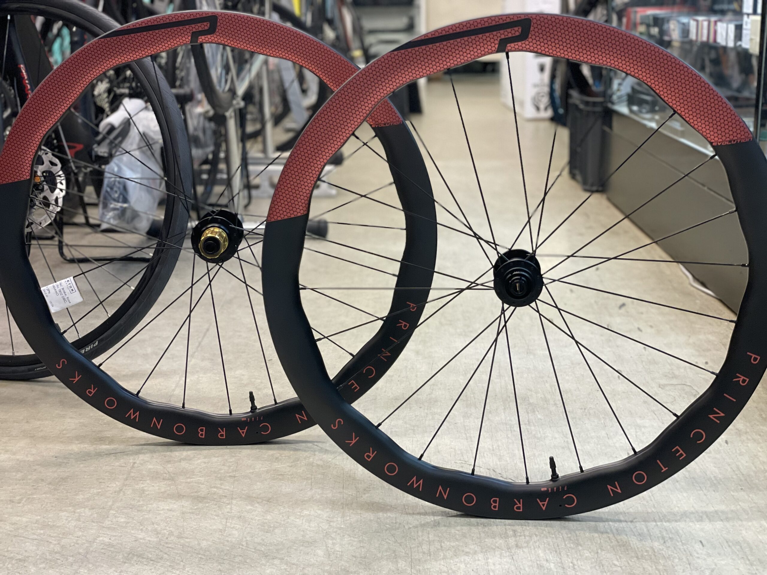 販売 レア!PRINCETON CARBON WORKS Peak 4550 前後セットchris king matte bourbon hubs  検索用 enve zipp